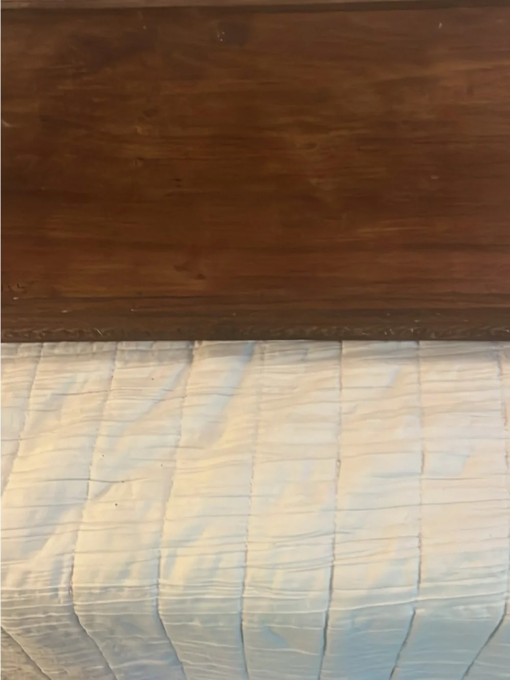 Carved Wooden Vanity Tray in Brown with Inlaid Leaf Motif